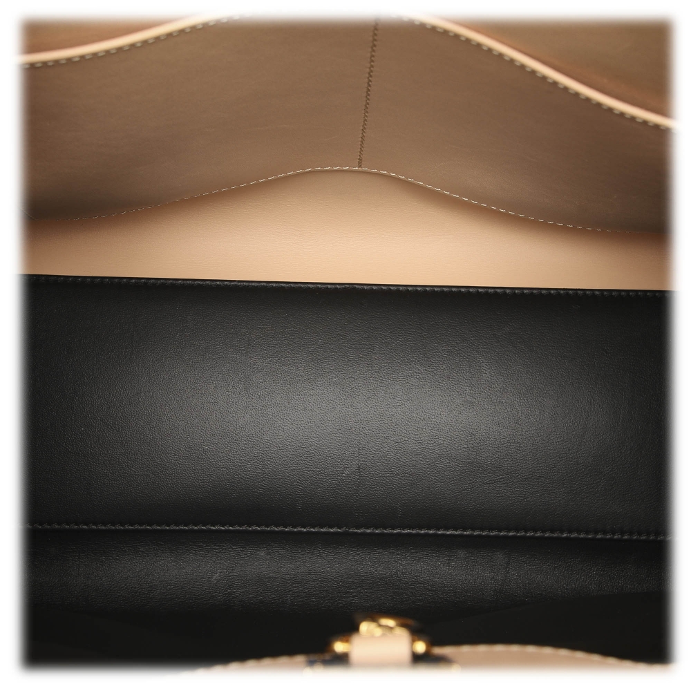 Louis Vuitton Steamer mm Black Tan Calf