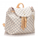 Louis Vuitton Vintage - Damier Azur Sperone Backpack - White - Leather Backpack - Luxury High Quality