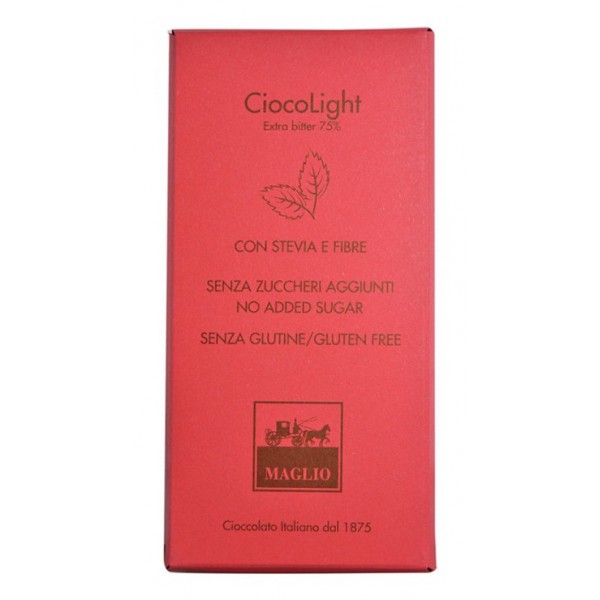 Cioccolato Maglio - Tavoletta Cioccolato Light - Extra Bitter 75 %