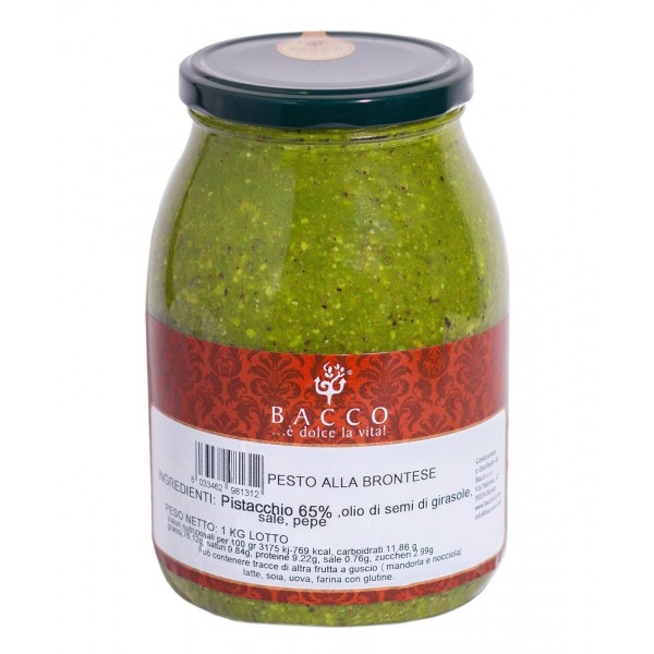 Bacco Tipicita Al Pistacchio Pesto Alla Brontese 65 Pistachio From Bronte 1 Kg Avvenice