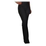Elisabetta Franchi - High-Waisted Flare Trousers - Black - Trousers - Made in Italy - Luxury Exclusive Collection
