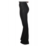Elisabetta Franchi - Pantalone a Zampa - Nero - Pantaloni - Made in Italy - Luxury Exclusive Collection