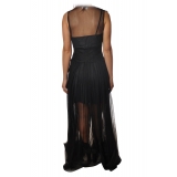 Elisabetta Franchi - Long Dress in Lace - Black - Dress - Made in Italy - Luxury Exclusive Collection