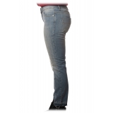 Elisabetta Franchi - Jeans Skinny Slavato - Denim Chiaro - Pantaloni - Made in Italy - Luxury Exclusive Collection