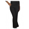 Elisabetta Franchi - Trumpet Model Trousers - Black - Trousers - Made in Italy - Luxury Exclusive Collection
