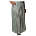 Elisabetta Franchi - Skirt in Pleated Fabric - Aquamarine - Skirt - Made in Italy - Luxury Exclusive Collection