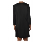 Elisabetta Franchi - Dress with V-Neck - Black - Dress - Made in Italy - Luxury Exclusive Collection