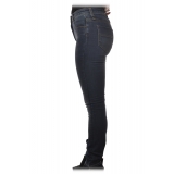 Elisabetta Franchi - Jeans Gamba Affusolata - Blue Vintage - Pantaloni - Made in Italy - Luxury Exclusive Collection