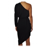 Elisabetta Franchi - One-Shoulder Sheath Dress - Black - Dress - Made in Italy - Luxury Exclusive Collection