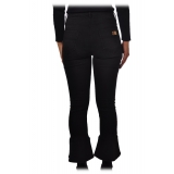 Elisabetta Franchi - Jeans with Flared Bell Bottom - Black - Trousers - Made in Italy - Luxury Exclusive Collection