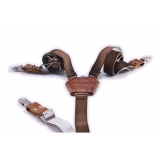 PangaeA - PangaeA Suspenders - Brown - Suspenders PangaeA Y - Artisan Leather Suspenders
