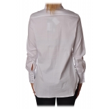Elisabetta Franchi - Tight Shirt with Ruffles - White - Shirt - Made in Italy - Luxury Exclusive Collection