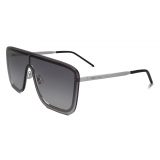 Yves Saint Laurent - SL 364 Shield Sunglasses - Oxidized Silver - Sunglasses - Saint Laurent Eyewear
