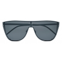 Yves Saint Laurent - Occhiali da Sole Mascherina SL 1 - Nero Argento - Saint Laurent Eyewear