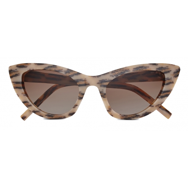 Yves Saint Laurent - New Wave SL 213 Lily Sunglasses - White Sand - Sunglasses - Saint Laurent Eyewear