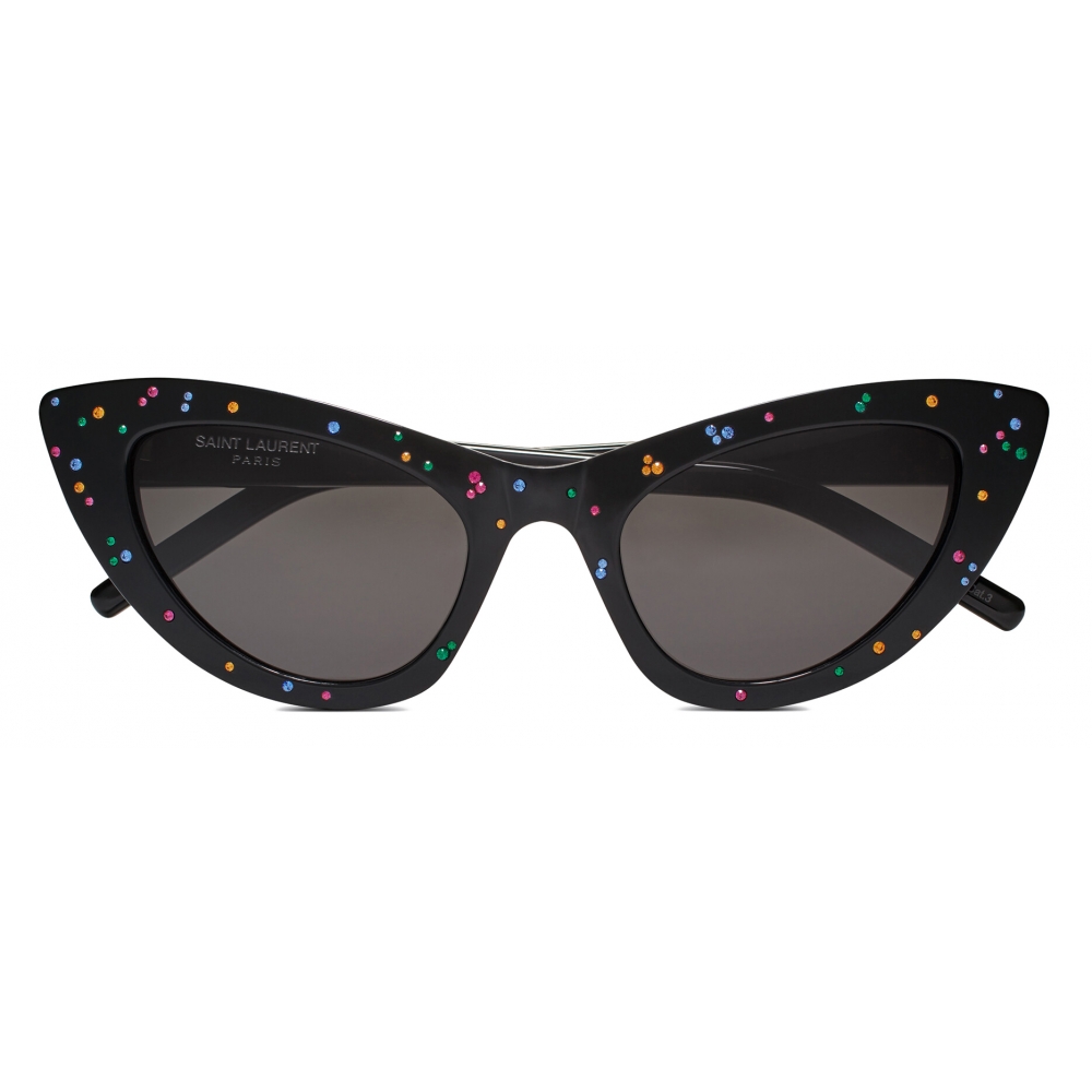Yves Saint Laurent - New Wave SL 213 Lily Crystal Sunglasses - Black ...