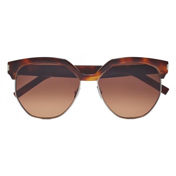 Yves Saint Laurent - Oversized SL 408 Sunglasses - Havana - Sunglasses - Saint Laurent Eyewear