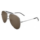 Yves Saint Laurent - Oversized Classic SL 11 Sunglasses - Fog - Sunglasses - Saint Laurent Eyewear