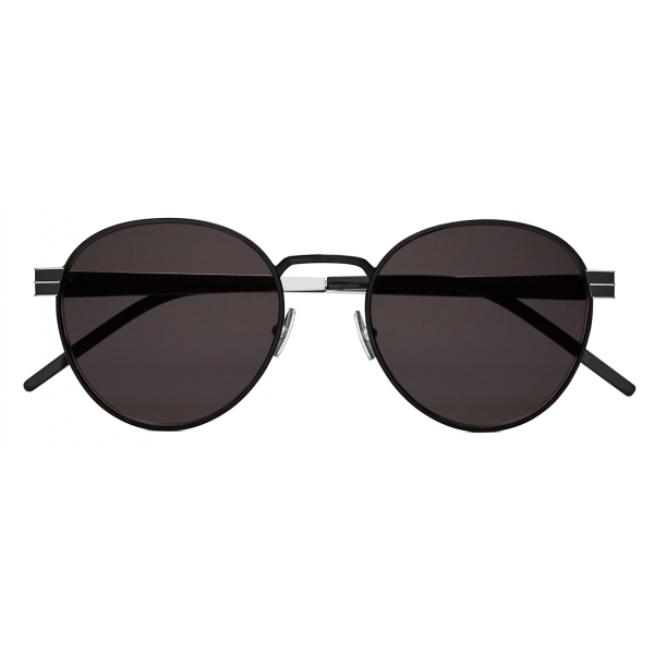 Saint Laurent Eyewear Monogram Round Sunglasses - Black