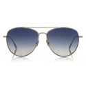 Tom Ford - Milla Polarized Sunglasses - Occhiali da Sole Rotondi - Oro Rosa Blu - FT0784-P - Occhiali da Sole - Tom Ford Eyewear