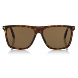 Tom Ford - Fletcher Sunglasses - Occhiali da Sole Quadrati - Havana - FT0832 - Occhiali da Sole - Tom Ford Eyewear