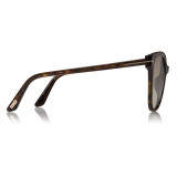 Tom Ford - Claudia Sunglasses - Occhiali da Sole Quadrati - Havana Scuro - FT0839 - Occhiali da Sole - Tom Ford Eyewear