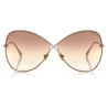 Tom Ford - Nickie Sunglasses - Butterfly Sunglasses - Rose Gold Green - FT0842 - Sunglasses - Tom Ford Eyewear