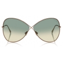 Tom Ford - Nickie Sunglasses - Butterfly Sunglasses - Rose Gold - FT0842 - Sunglasses - Tom Ford Eyewear