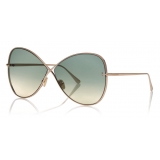 Tom Ford - Nickie Sunglasses - Occhiali da Sole a Farfalla - Oro Rosa - FT0842 - Occhiali da Sole - Tom Ford Eyewear