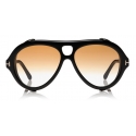 Tom Ford - Neughman Sunglasses - Occhiali da Sole Rotondi - Nero - FT0882 - Occhiali da Sole - Tom Ford Eyewear