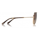 Tom Ford - Clark Sunglasses - Round Sunglasses - Rose Gold - FT0823 - Sunglasses - Tom Ford Eyewear