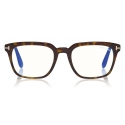 Tom Ford - Blue Block Glasses - Occhiali da Vista Quadrati - Havana Scuro - FT5626-B - Occhiali da Vista - Tom Ford Eyewear