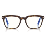 Tom Ford - Blue Block Glasses - Square Optical Glasses - Dark Havana - FT5626-B – Optical Glasses - Tom Ford Eyewear