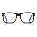 Tom Ford - Blue Block Magnetic Glasses - Occhiali da Vista Rettangolare - Nero - FT5682-B - Occhiali da Vista - Tom Ford Eyewear