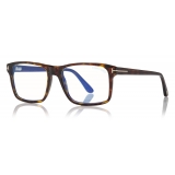 Tom Ford - Blue Block Magnetic Glasses - Rectangular Optical Glasses - Havana - FT5682-B - Tom Ford Eyewear