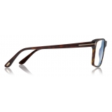 Tom Ford - Blue Block Magnetic Glasses - Rectangular Optical Glasses - Havana - FT5682-B - Tom Ford Eyewear