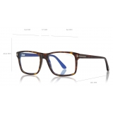 Tom Ford - Blue Block Magnetic Glasses - Occhiali da Vista Rettangolare - Havana - FT5682-B - Tom Ford Eyewear