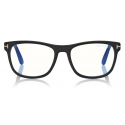 Tom Ford - Blue Block Square Opticals Glasses - Square Optical Glasses - Black - FT5662-B -Tom Ford Eyewear