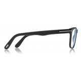 Tom Ford - Blue Block Square Glasses - Occhiali da Vista Quadrati - Nero - FT5662-B - Tom Ford Eyewear