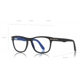 Tom Ford - Blue Block Square Opticals Glasses - Square Optical Glasses - Black - FT5662-B -Tom Ford Eyewear