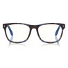 Tom Ford - Blue Block Square Glasses - Occhiali da Vista Quadrati - Havana Chiaro - FT5662-B - Tom Ford Eyewear