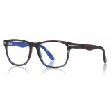 Tom Ford - Blue Block Square Glasses - Square Optical Glasses - Light Havana - FT5662-B - Tom Ford Eyewear