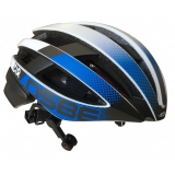 Osbe Italy - Light 318 + IBTHFC - Wireless Bluetooth - Matt White Gr. Blue - Bicycle Helmet - High Quality - Made in Italy