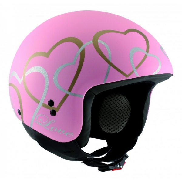 Osbe Italy - Love - Shiny Pink - Motorcycle Helmet - High Quality - Made in Italy