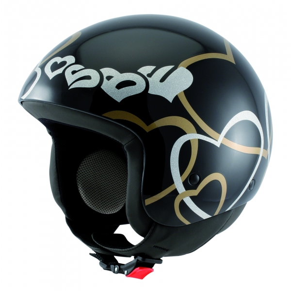 Osbe Italy - Love - Shiny Black - Motorcycle Helmet - High Quality - Made in Italy