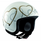 Osbe Italy - Love - White Pearl - Motorcycle Helmet - High Quality - Made in Italy