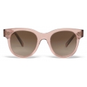 Céline - Round S182 Sunglasses in Acetate - Transparent Rose - Sunglasses - Céline Eyewear