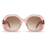 Céline - Round S163 Sunglasses in Acetate - Transparent Rose - Sunglasses - Céline Eyewear