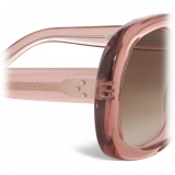 Céline - Round S163 Sunglasses in Acetate - Transparent Rose - Sunglasses - Céline Eyewear