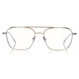 Tom Ford - Blue Block Soft Square Opticals Glasses - Square Optical Glasses - Charcoal - FT5659-B - Tom Ford Eyewear